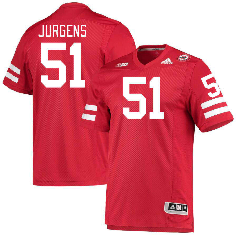 #51 Cam Jurgens Nebraska Cornhuskers Jerseys Football Stitched-Red